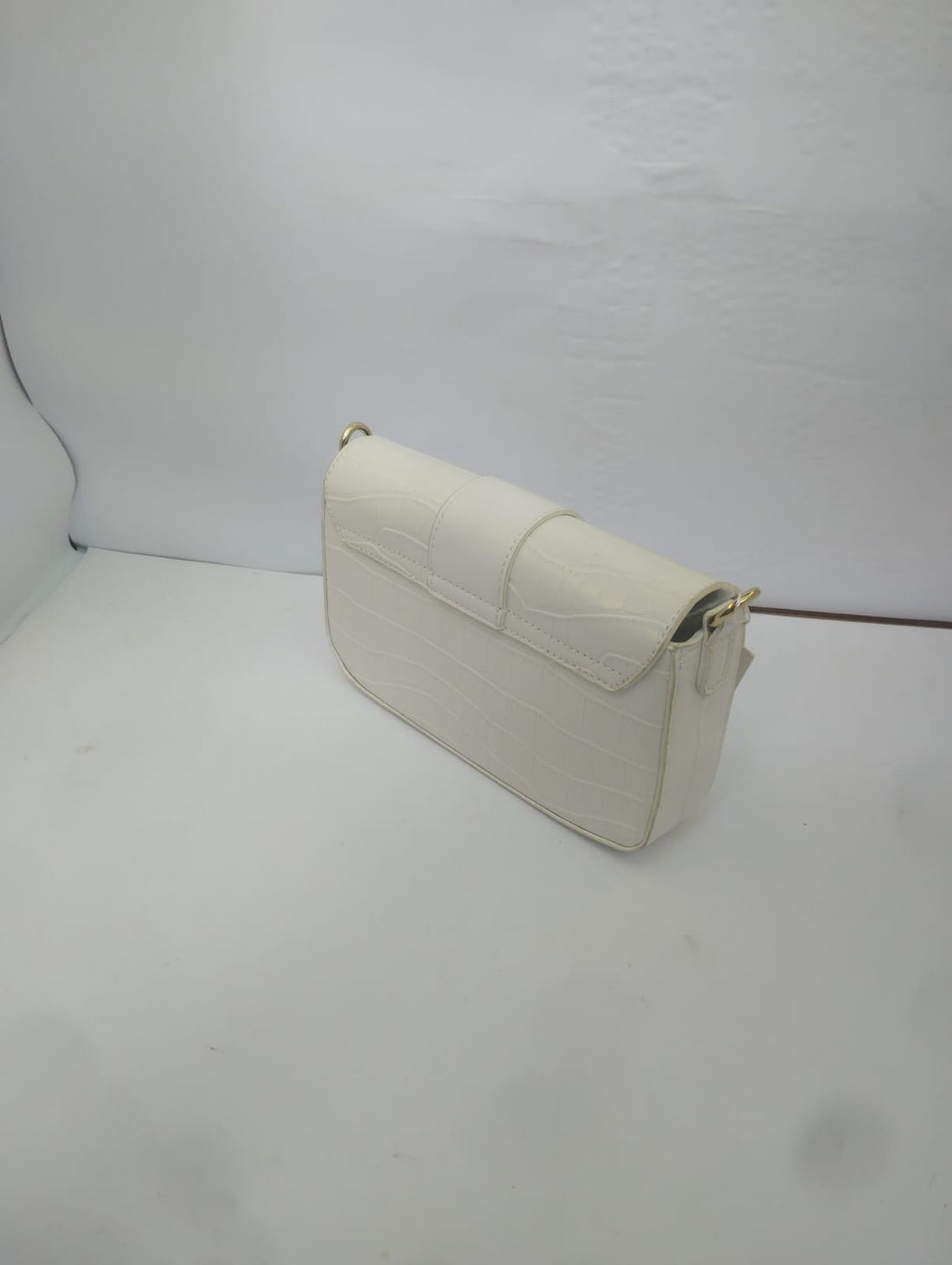 Luxury White Crocodile Texture Crossbody Shoulder Bag for Women
