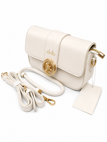 Luxury White Top Handle Crossbody Bag for Women
