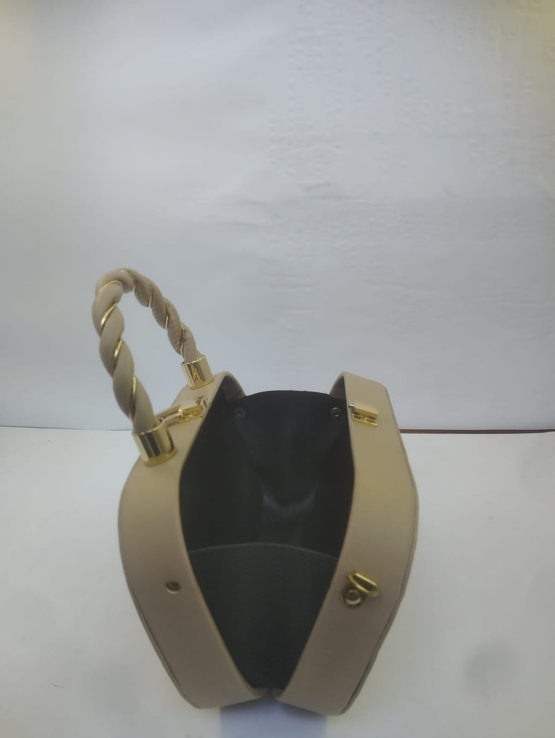 Luxury Beige Top Handle Crossbody Handbag for Women