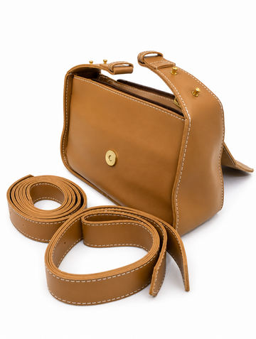 Luxury Tan Leather Shoulder & Crossbody Bag for Women