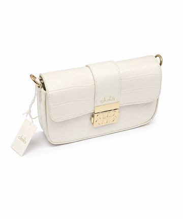 Luxury White Crocodile Texture Crossbody Shoulder Bag for Women