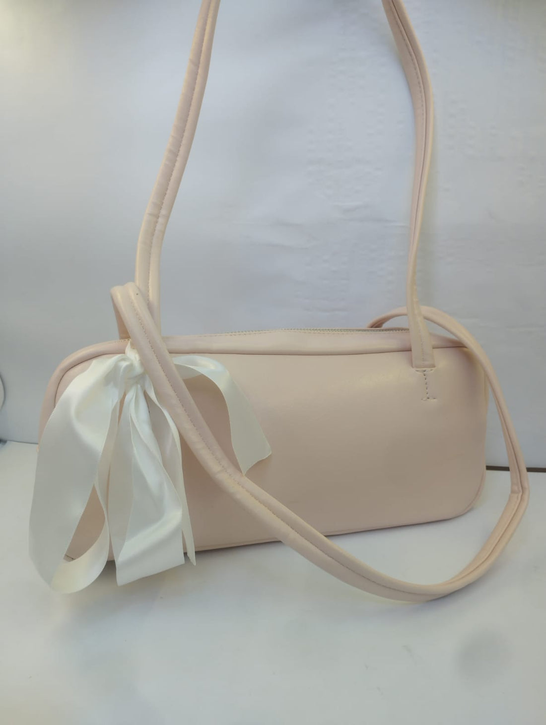 Luxury Blush Pink Bow Shoulder Bag for Women