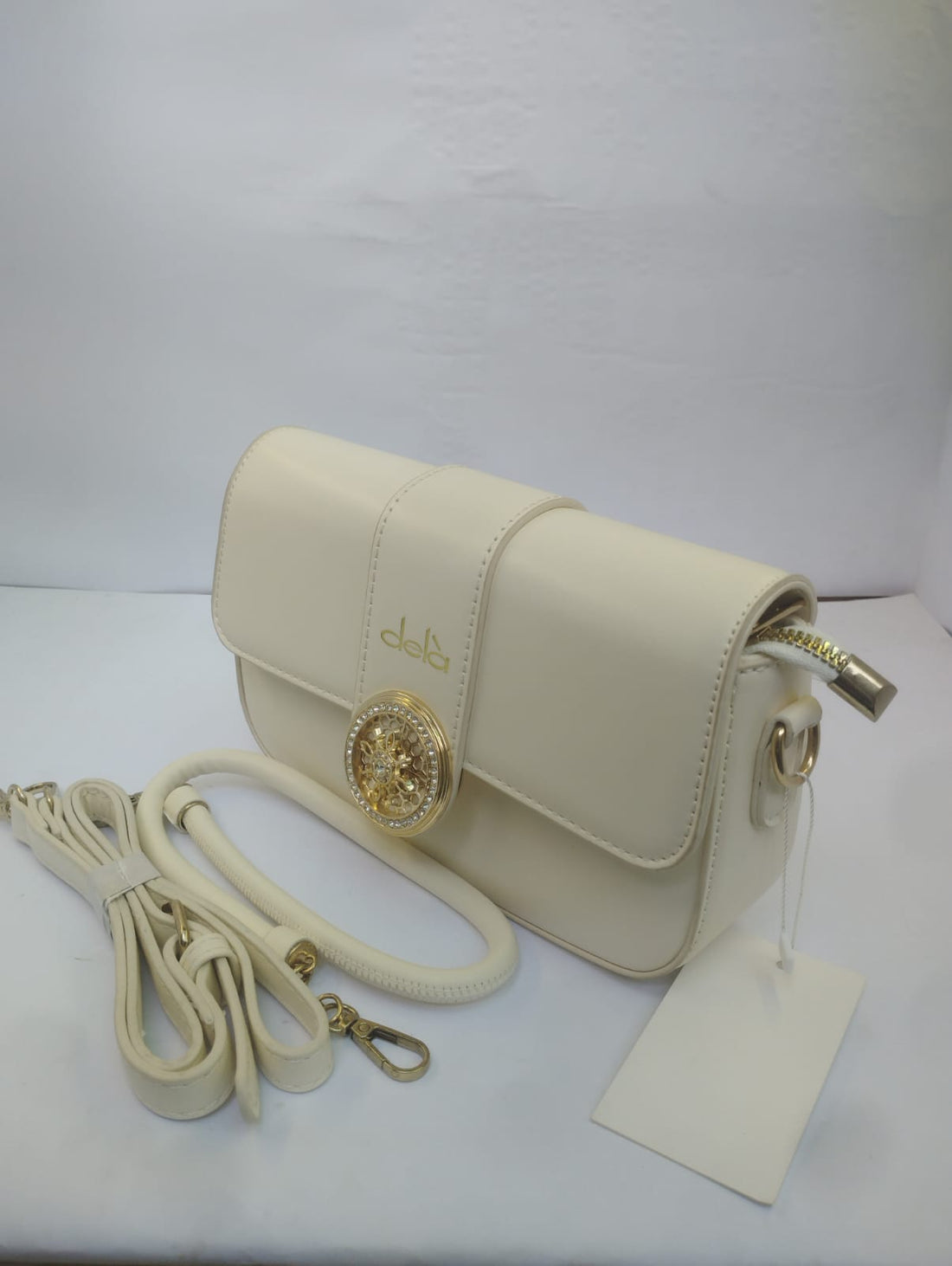 Luxury White Top Handle Crossbody Bag for Women